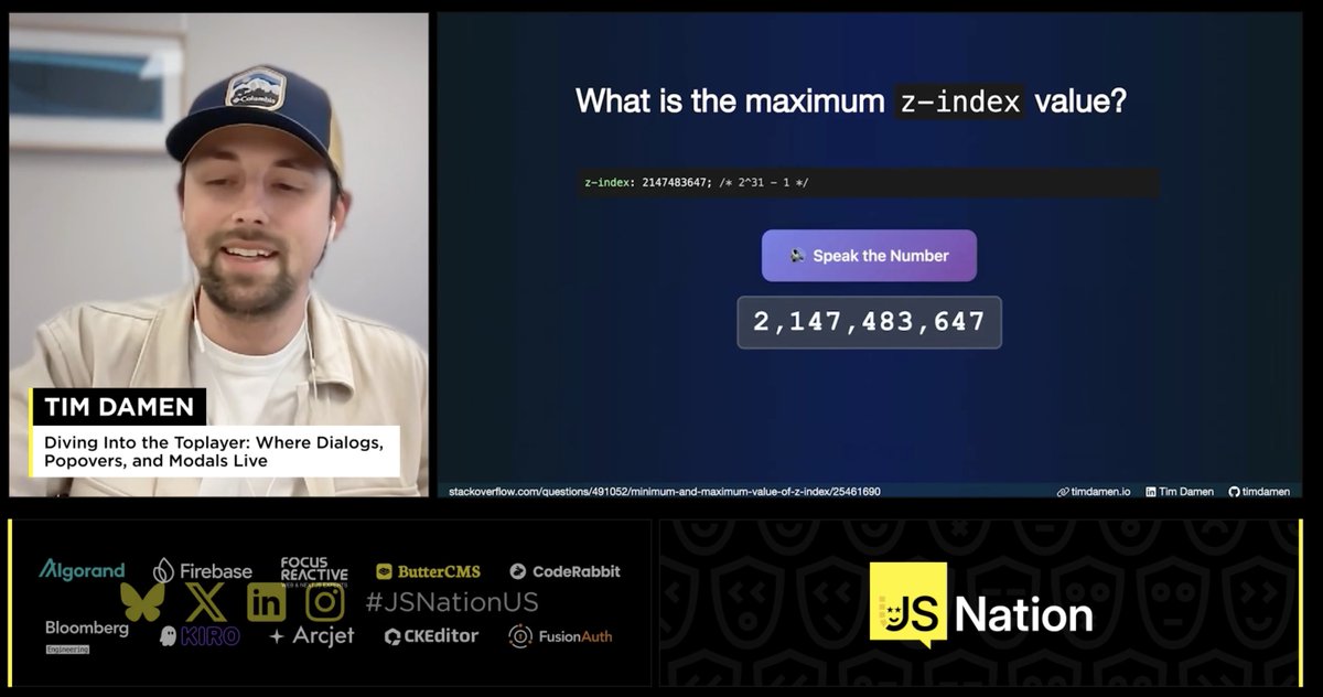 thejsnation's tweet photo. Learn from @timdamen_io on the importance of the #toplayer in modern #webdevelopment. Understanding this rendering concept is crucial for creating robust and accessible UI components.
https://t.co/ULiLP6ki0P https://t.co/wNSqDvzEMa