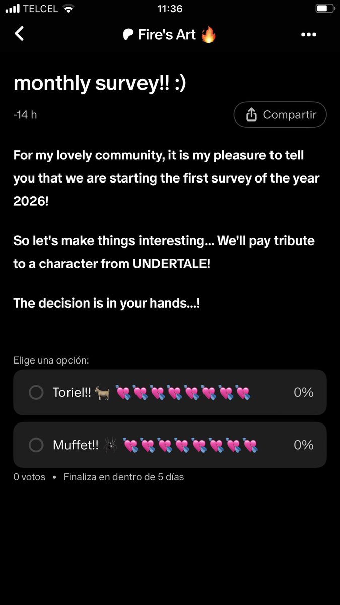 Do you want to be part of my growing community?

Join and participate in the monthly drawing survey!!

This time it is decided between Toriel’s beauty against the incredible muffet 🔥

Who should I draw...? ❤️

#Patreon #digitalart