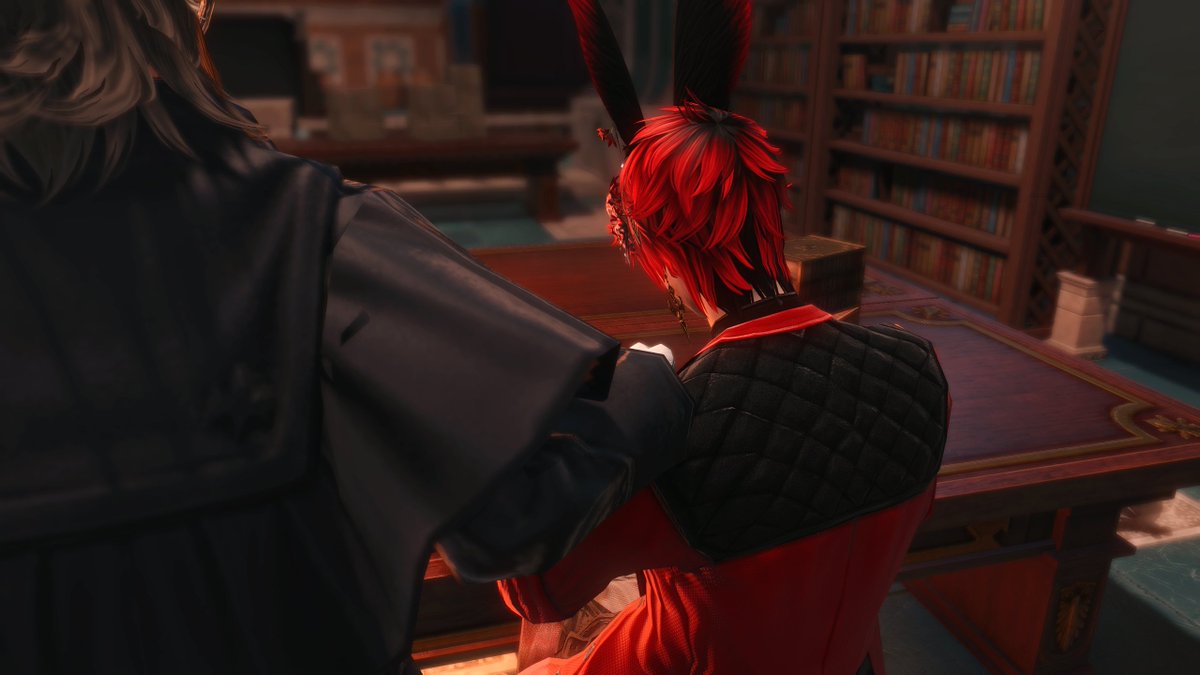 thefaeriedom's tweet photo. "Missing Pages"
by the Faerie Dom?

🎭"A Gleaner for some time, and yet no record of my work exists..."
📚"Still going through the task logs at this hour?" 
🎭"Y-yes, Sir, I-"
📚"I got this for you, then." 
🎭"O-oh. Coffee, sir?" 
📚"With milk and chocolate in it."

#GlamourArc https://t.co/ICjuxw1OON