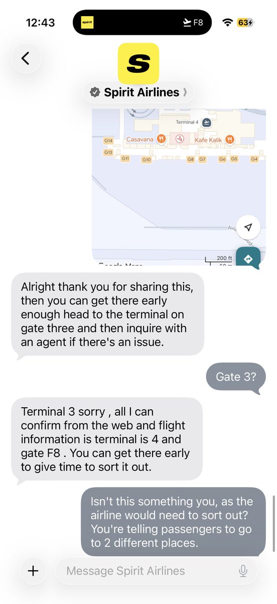 NickDysart's tweet photo. @SpiritAirlines you need to get things figured out! https://t.co/5aAYNOcmYr