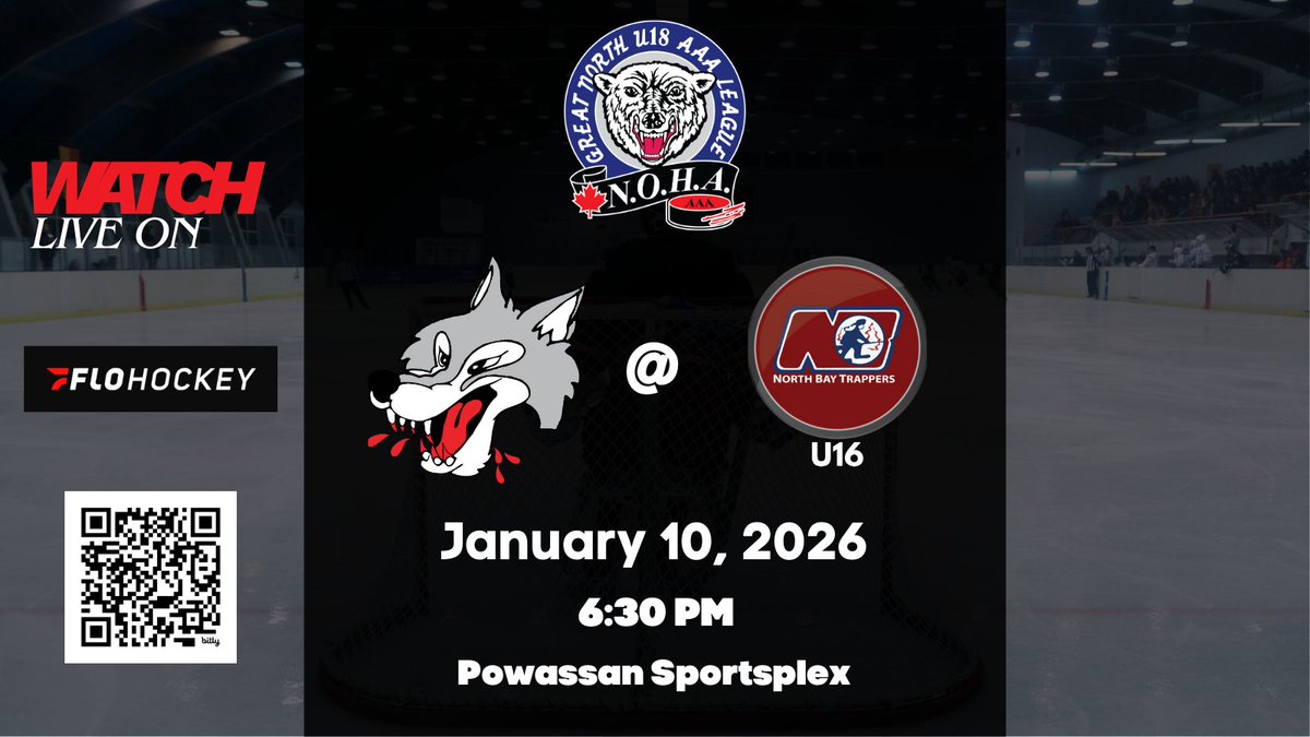 gnu18l's tweet image. Powassan, ON - Powassan Sportsplex - 6:30 PM

Sudbury U18 AAA Wolves VS North Bay U16 AAA Trappers

Watch live on @FloHockey: flohockey.tv/leagues/111733…

#gnu18l #aaahockey #hockey #sudbury #wolves #northbay #trappers