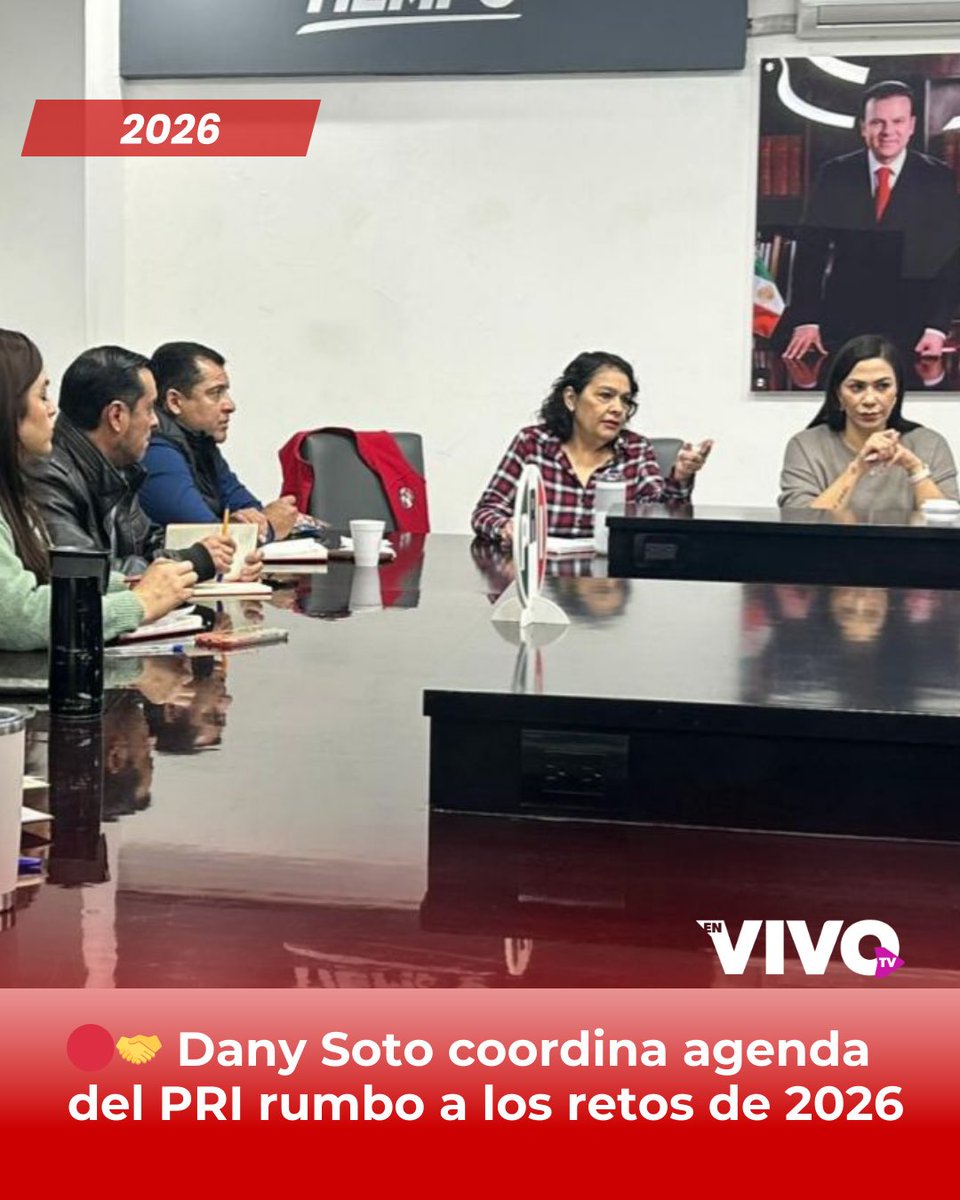 🔴🤝 Dany Soto coordina agenda del PRI rumbo a los retos de 2026

La presidenta estatal del PRI en Durango, Dany Soto, encabezó una reunión de trabajo con las y los secretarios del partido, con el objetivo de coordinar, planear y fortalecer las actividades que se desarrollarán