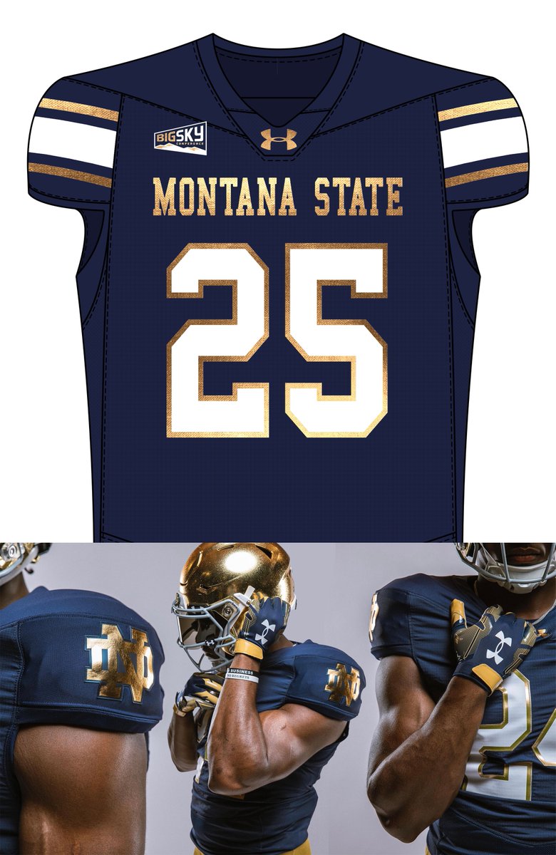 SportsPSD's tweet photo. Hey @UAFootball, your @MSUBobcats_FB are National Champions!  I know the game you've got when it comes to adding gold to uniforms.  How about a celebratory set for our Cats next season to commemorate the title? https://t.co/wMmVs3WPDb