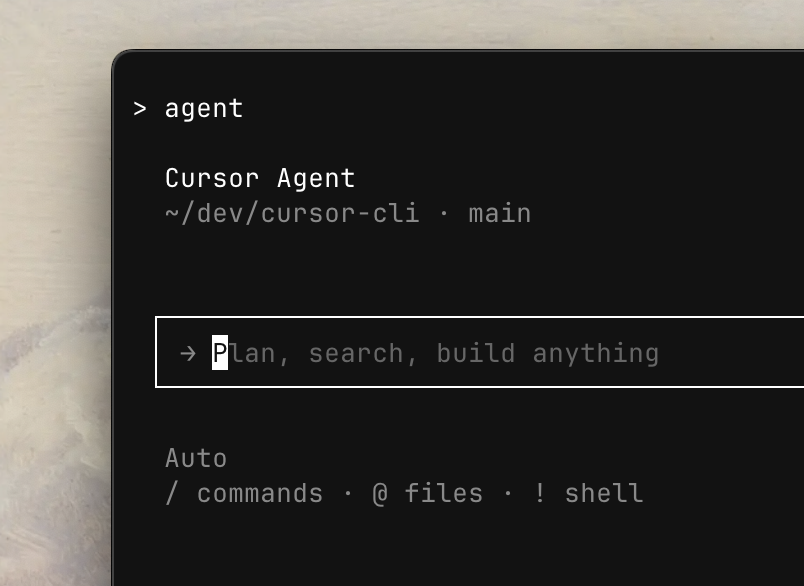 we just released a new version of the <a href="/cursor_ai/">Cursor</a> CLI 
 
- 'agent' to get started
- manage commands, rules, mcps, models
- 10x faster hooks execution

...and lots more below