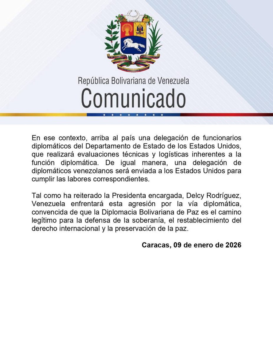 El comunicado del chavismo es una obra maestra de la bipolaridad política:

Párrafo 1: "¡Agresión criminal! ¡Secuestro! ¡Asesinato! ¡Violación del derecho internacional!"
Párrafo 2: "...así que en nombre de nuestra 'Diplomacia Bolivariana de Paz', bienvenidos sean los