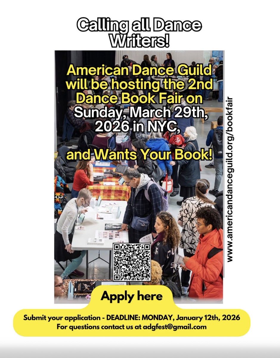 4 days left to register for our upcoming Dance Book Fair! docs.google.com/forms/d/e/1FAI…