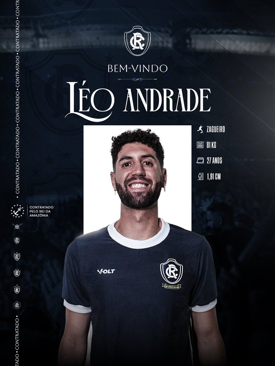 ClubeDoRemo's tweet photo. Bem-vindo ao Rei da Amazônia, Léo Andrade! 🦁👊

O zagueiro chega para reforçar o elenco azulino. Aos 27 anos, Léo retorna ao futebol brasileiro, após passagens por clubes como Marítimo, de Portugal, Khimki, da Rússia, Lamia, Grécia e Suwon Bluewings, da Coreia do Sul.

Leo já está integrado ao elenco azulino em Recife-PE.

Que seja uma trajetória de entrega e conquistas com o manto azulino.

#OReiDaAmazônia