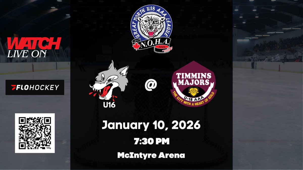 gnu18l's tweet image. Timmins, ON - McIntyre Arena - 7:30 PM

Sudbury U16 AAA Wolves VS @timminsmajors

Watch live on @FloHockey: flohockey.tv/leagues/111733…

#gnu18l #aaahockey #hockey #sudbury #wolves #timmins #majors