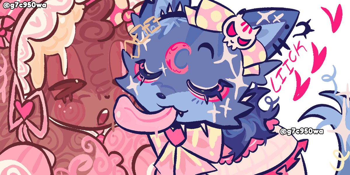 g7c950wa's tweet image. I havent seen some cocoa x eclipse content in a while so ive been feeding myself #dandysworld #werebunny #dandysworld