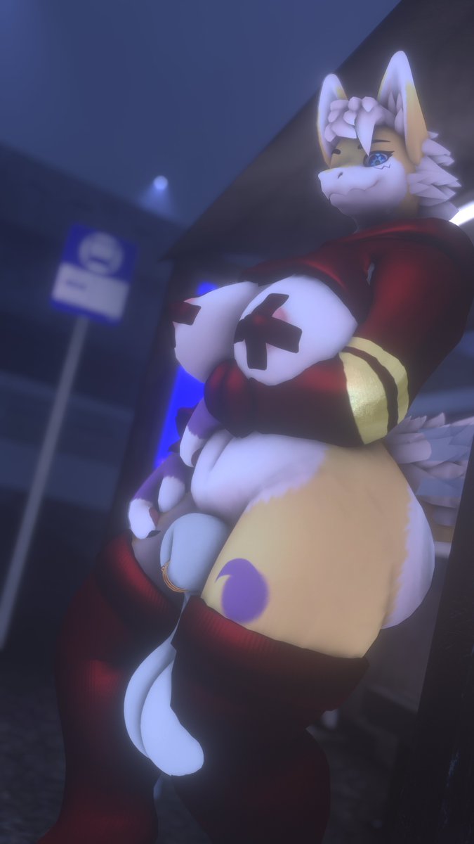 "Looks like the next bus will take a while, wanna have some fun~?"