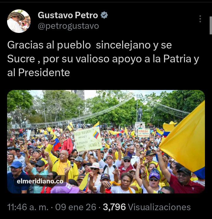 <a href="/petrogustavo/">Gustavo Petro</a>
<a href="/IvanCepedaCast/">Iván Cepeda Castro</a>
<a href="/katheleen_tete/">Katheleen Tete</a>
Increíblemente sin recibir nada!, somos los verdaderos líderes de Sucre quienes seguimos poniendo el pecho en esta lucha, aunque quieran imponernos falsos líderes arrogantes a la fuerza, y empoderar burocráticamente Mario Fernández