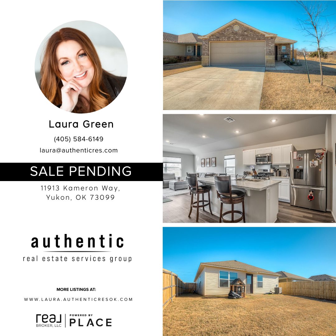 AuthenticRESok's tweet image. 🚨 This beautiful home is officially Under Contract and our sellers are all smiles!

Laura Green Goucher - Realtor®
📲 (405) 584-6149 | laura@authenticres.com

Brokered by REAL Broker LLC

#oklahomarealtor #oklahomahomesforsale #OklahomaRealEstate #RealBrokerLLC #PoweredByPLACE