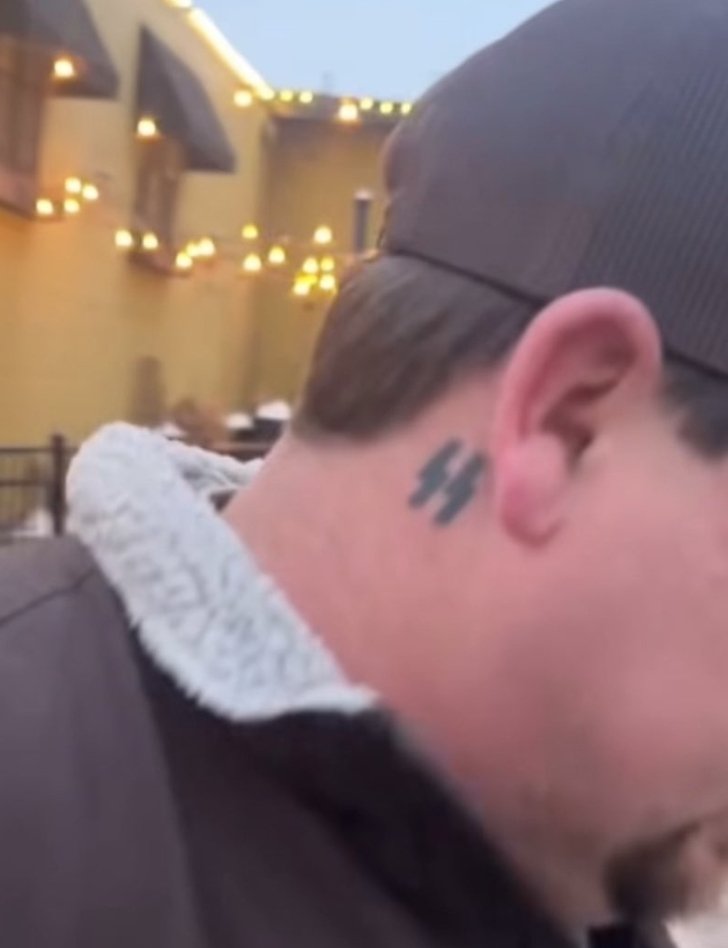theliamnissan's tweet image. Why does ICE hire fat losers with nazi tattoos?