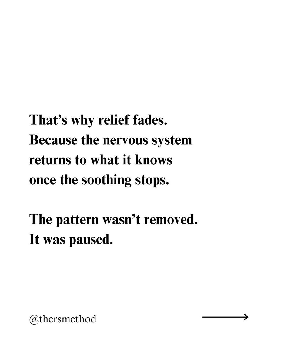 RobertSimic's tweet photo. Relief feels good.
But if it fades, it was never the change.

When the wiring stays the same,
the cycle returns.

That’s the difference with Rewire or Repeat.
We don’t chase relief.
We change what’s underneath it.

Link in bio. https://t.co/0E1M8fpmvH
