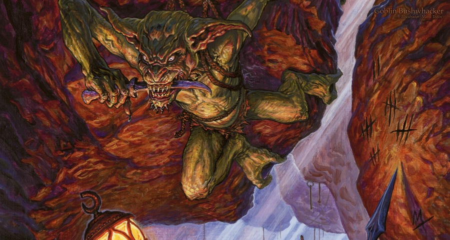 youtu.be/u4nKlQDCz1g

Mark Tedin, the legend,  goes full goblin mode to tell us about his sneaking Goblin Bushwacker. Check it out!

#fantasyart #mtg #goblin #monster