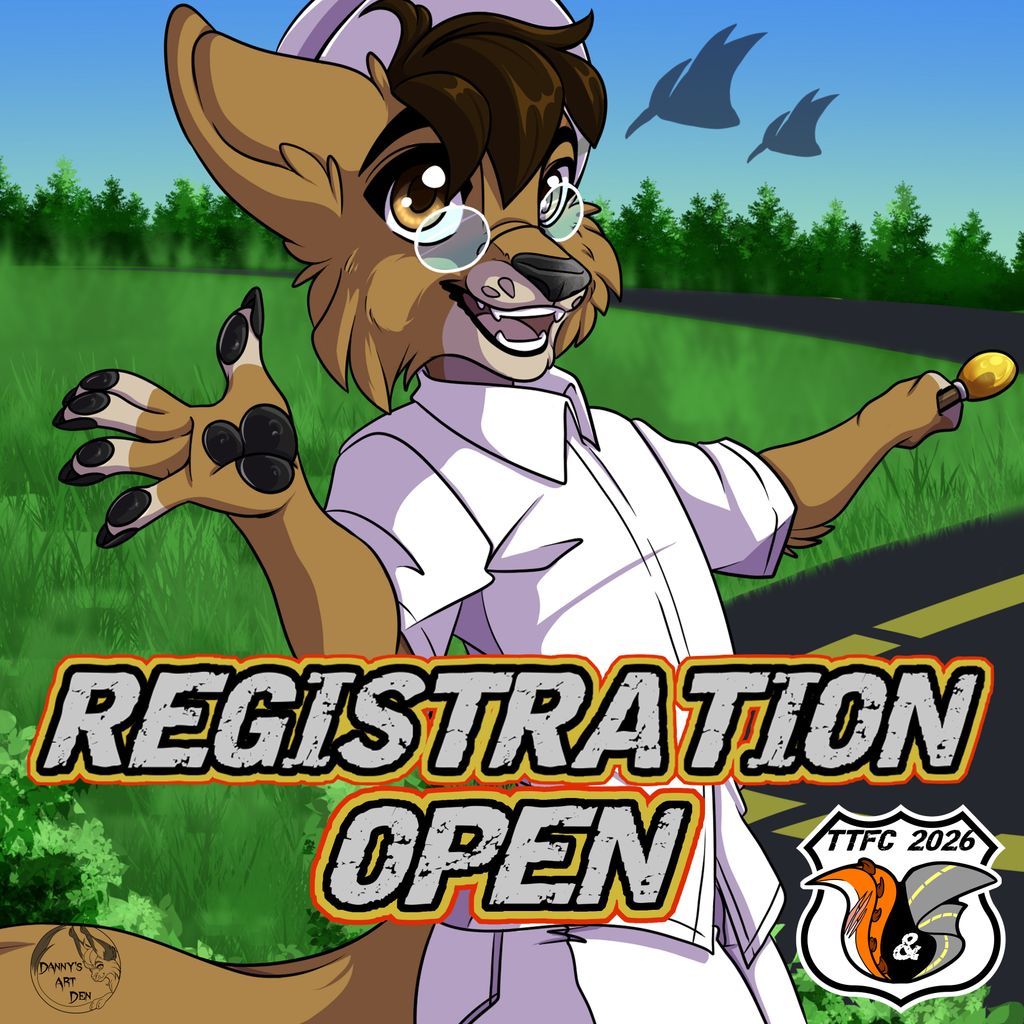 It’s time to hit the ground running on the open roads of Dino Drives and Furry Vibes! Pre-registration for #TTFC2026 is officially OPEN! Start here: tailsandtornadoes.org/registration (Art: Danny)
