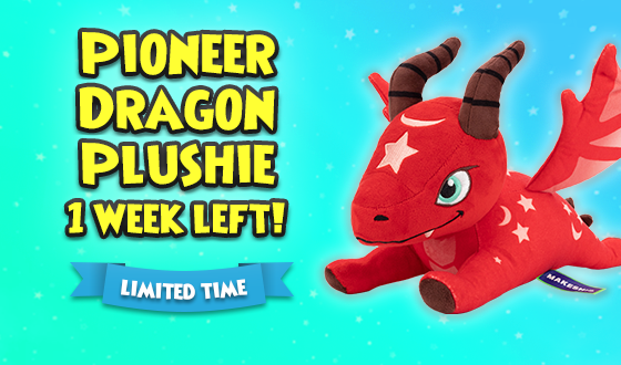 You may not have the mount but…. You can get the plushie! ✨

Only one week remains to get your very own Pioneer Dragon Plushie. Who knows, maybe one day this plushie will be as rare as the real thing! Don't miss out! makeship.com/products/pione… #Wizard101