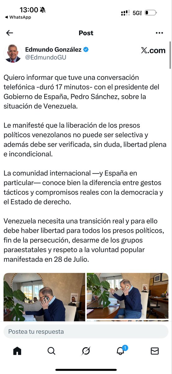 javiernegre10's tweet photo. Quién asesora a Edmundo González? Con Pedro Sánchez no hay que hablar nada. https://t.co/FMS4iquMI3