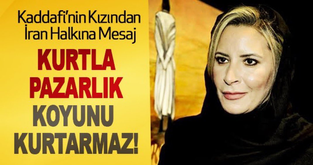 bahriye_ucok_'s tweet image. Merhum Libya lideri Muammer Kaddafi'nin kızı Ayşe Kaddafi'nin İran halkına mesajı:

🔹Ey gururlu ve dirençli İran halkı!

🔹Size acının, yıkımın ve ihanetlerin ötesinden sesleniyorum. Ülkesinin ölümüne açık düşmanların değil, Batı'nın aldatıcı gülümsemeleri ve sahte vaatlerinin…
