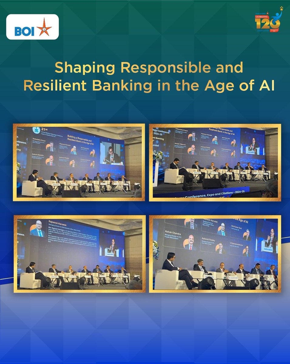 BankofIndia_IN's tweet photo. Thrilled to announce that Bank of India has bagged 4 prestigious awards at the 21st IBA Banking Technology Conference 2024-25! 🏆💻

We're honored to have won:

✨ Runner-up in Fintech   
       Collaboration
✨ Special Mention in    
       Best AI/ML
✨ Best Tech Talent
✨ Best Digital Sales 
       Citations

These awards were received by Bank's MD & CEO Shri Rajneesh Karnatak, ED Shri Rajeev Mishra  and the incredible Team IT for their tireless efforts! 

These awards recognize Bank's commitment towards the Digital Transformation and our dedication to innovation. We're proud to be at the forefront of banking technology! 

Here's to many more milestones to come! 🚀 #BankofIndia #DigitalTransformation #Fintech #Awards #recognition
