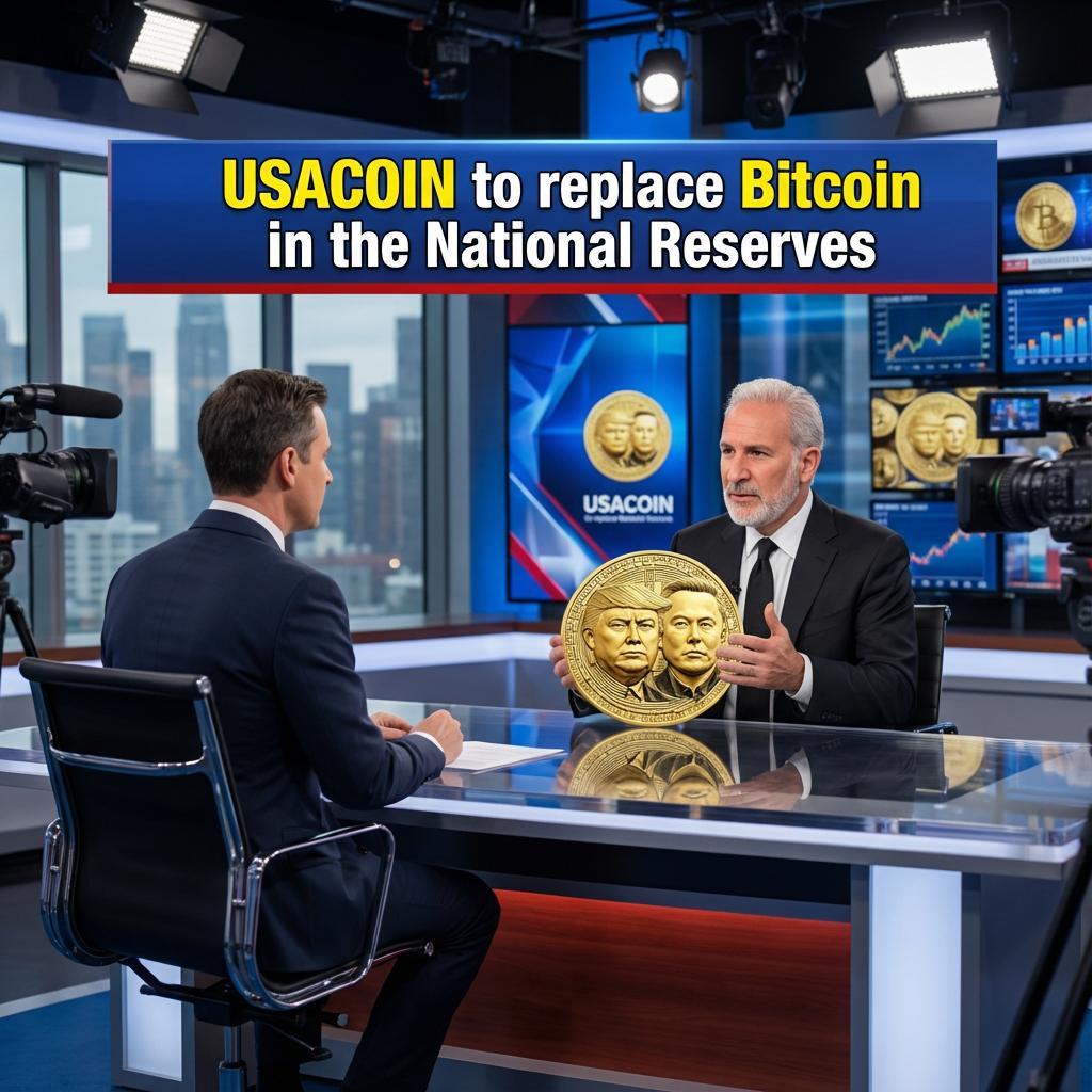 🚨BREAKING NEWS: $USACOIN backed by <a href="/PeterSchiff/">Peter Schiff</a> to replace Bitcoin in the National Reserves.

HUGE NEWS.

🇺🇸
