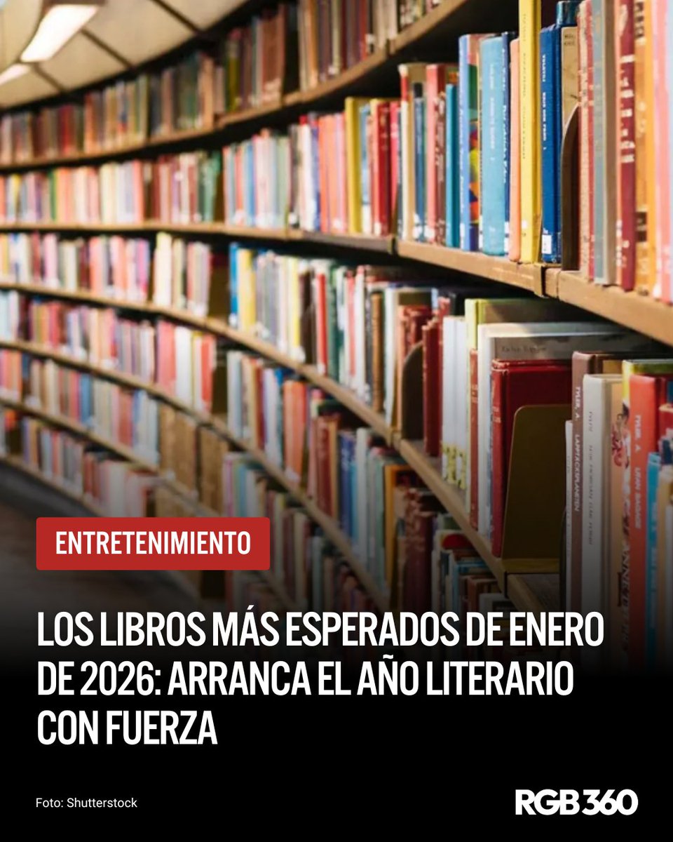 📚 La agenda editorial de enero de 2026 presenta una selección destacada de #literatura contemporánea en español e internacional combinando ficción, reflexiones culturales y voces nuevas.

Lee más: rgb360.com.mx/libros-esperad…

#Entretenimiento <a href="/penguinlibrosmx/">Penguin Libros México</a> <a href="/AnagramaEd_mx/">Anagrama México</a>