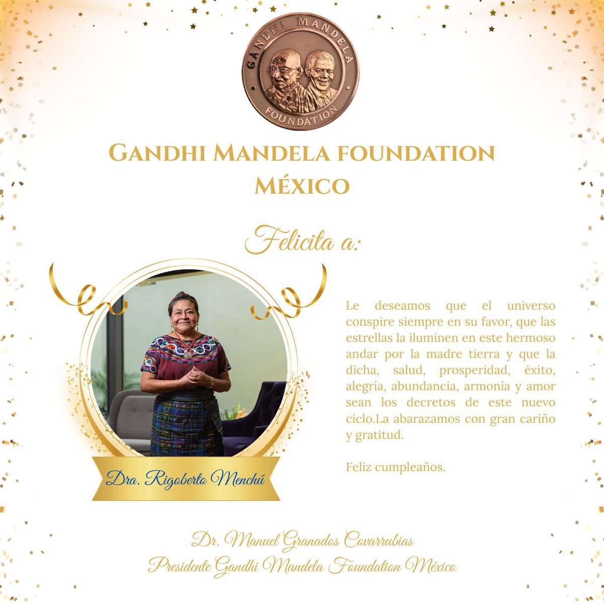 Feliz cumpleaños, querida Dra. <a href="/RigobertMenchu/">Rigoberta Menchú Tum</a> qué sea un gran ciclo de vida.