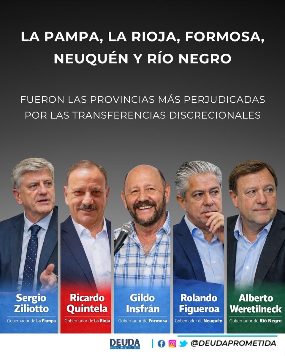 SOLO PARA LOS AMIGOS

🚨 Nación recortó en promedio un 80% las transferencias no automáticas a las provincias
👉 Las más castigadas: La Pampa, La Rioja, Formosa, San Luis y Misiones
👉 Caídas de hasta el 95% desde 2023

📌 Hay una excepción: CABA
🧵⬇️