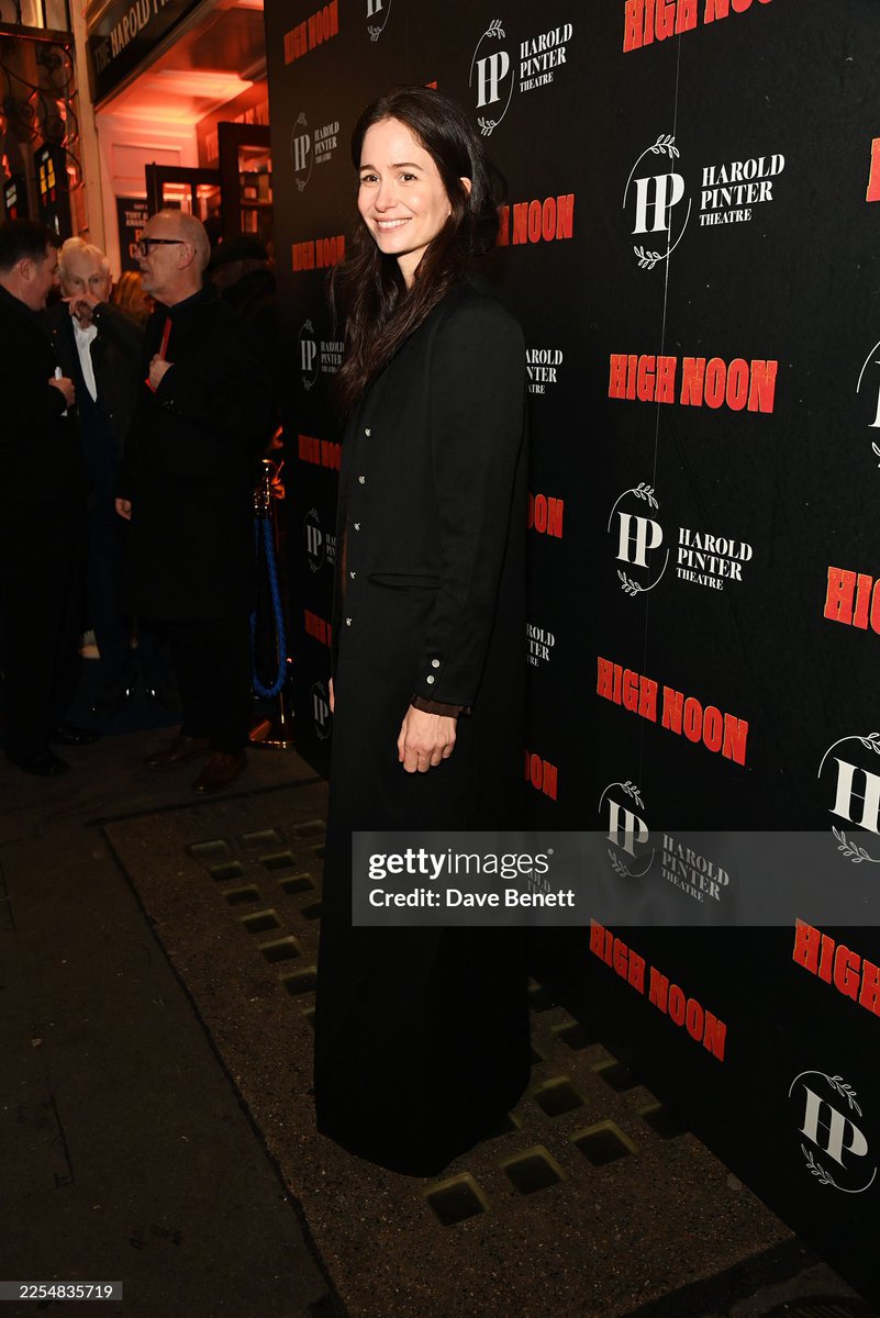 Katherine Waterston attends the press night performance of "High Noon" at the Harold Pinter Theatre on January 9, 2026 in London, England