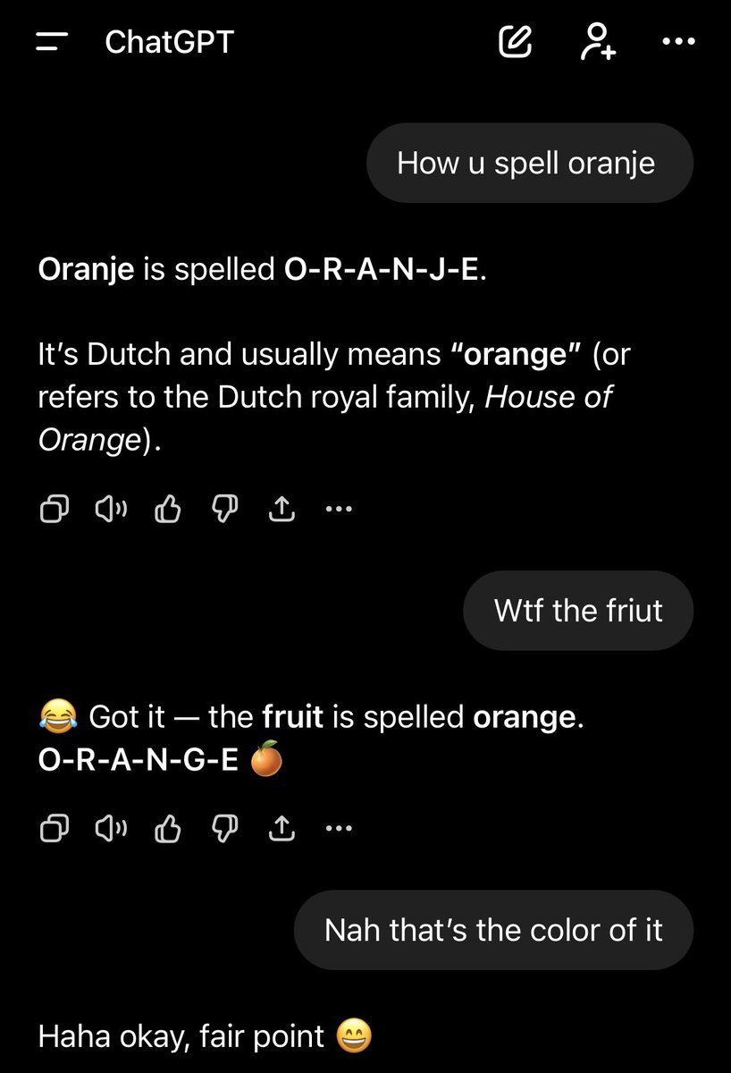 BLou11k's tweet image. I think my ChatGPT broken 😂😂