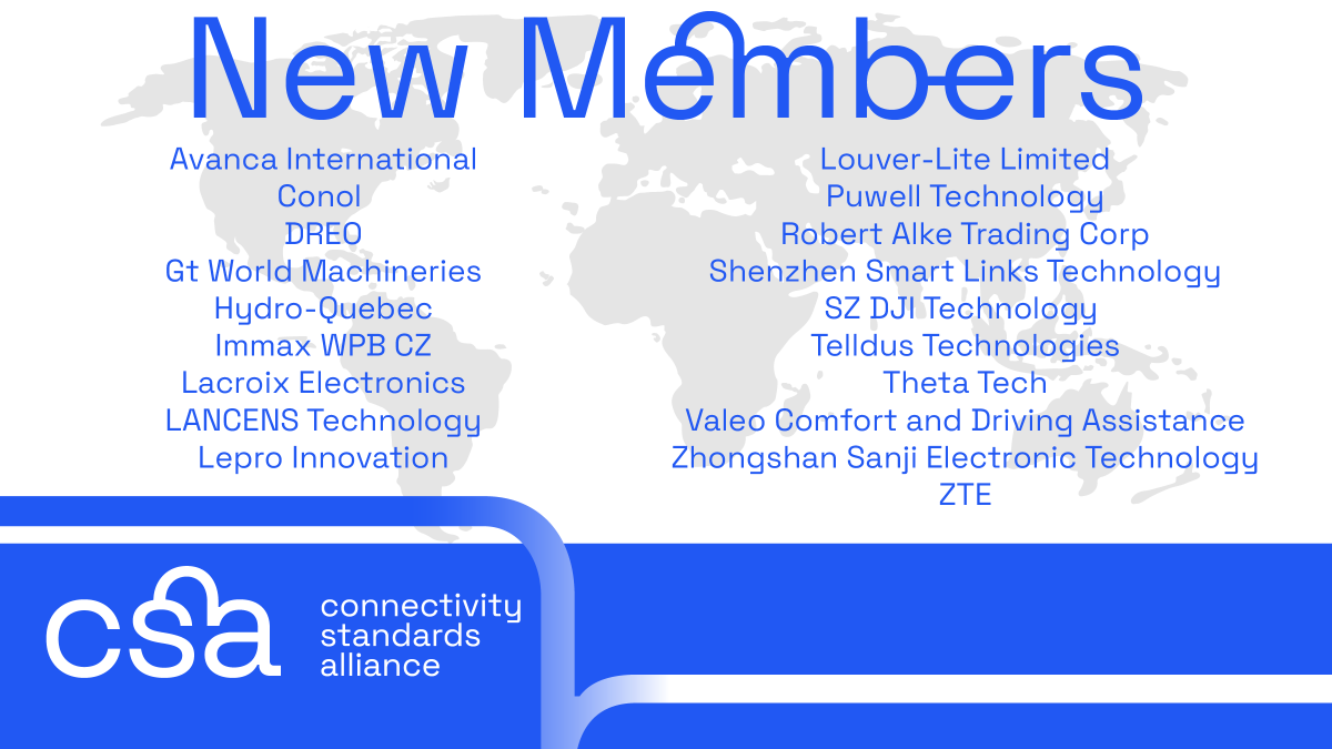 csaiot's tweet image. Welcome to our newest Members! We look forward to your invaluable contributions in helping the Alliance pave the way to a world of #seamless interaction, transforming the way we live, work, and play.

Join us: bit.ly/3zeA12x

#csaiot #IoTcommunity