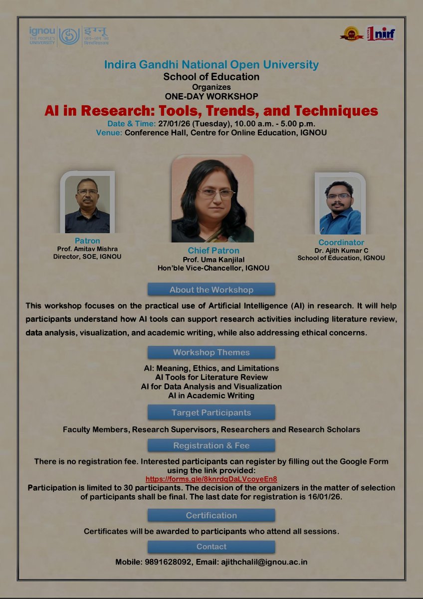 School of Education, IGNOU (@soeignou) on Twitter photo 