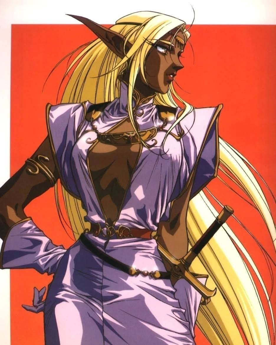 90sPiictures's tweet image. Female character designs from the Record of Lodoss War