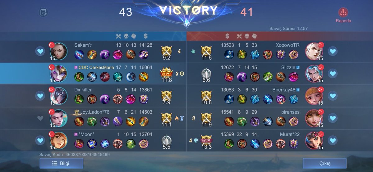 Sevıyoruz bu sporu :) #mobilelegends 💜