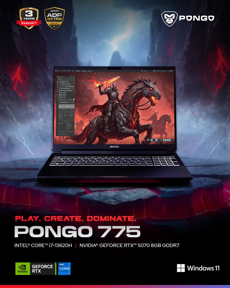 reyn_scz's tweet image. Previous work at PONGO Gaming Official in 2025 (a gaming division of Axioo Indonesia)

#graphicdesign #keyvisual #axioo #pongo