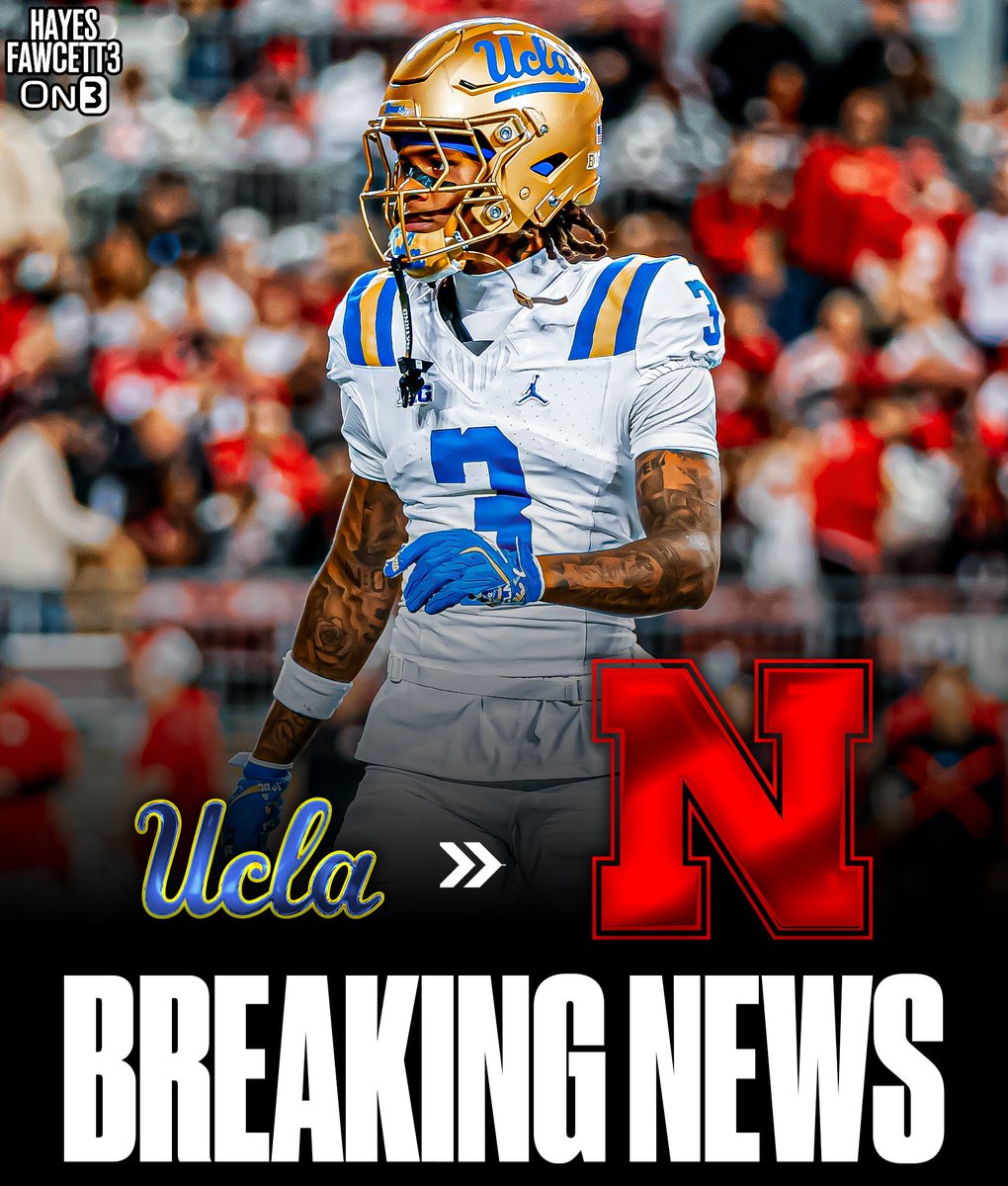 Hayesfawcett3's tweet image. BREAKING: UCLA transfer WR Kwazi Gilmer has Committed to Nebraska, he tells @On3Sports

He’s appeared in 24 games and made 19 starts over 2 seasons, totaling 880 yards and and 6 TDs

2 years of eligibility left

on3.com/transfer-porta…