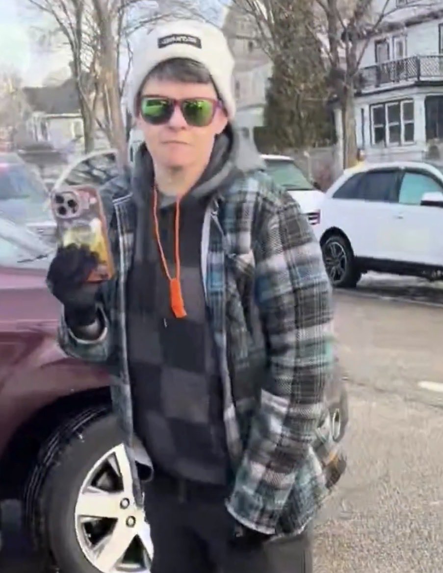 MattWalshBlog's tweet image. Left: Renee’s butch “wife” standing in the street, taunting ICE agents, and daring them to “come at us”

Right: Renee grinning and looking at the officer right before driving directly into him

The media lied about every aspect of this case. Again.

Enemies of the people.