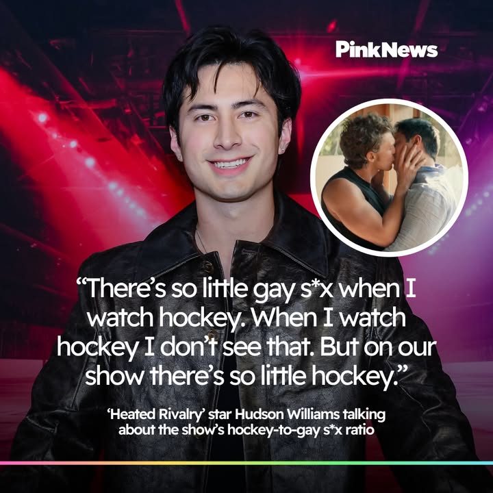 PinkNews's tweet image. Actor Hudson Williams spoke about the gay content on #HeatedRivalry and how it compares to ice hockey in real life on ‘The Tonight Show Starring Jimmy Fallon’ on 7 January. 

📷 Getty, Crave