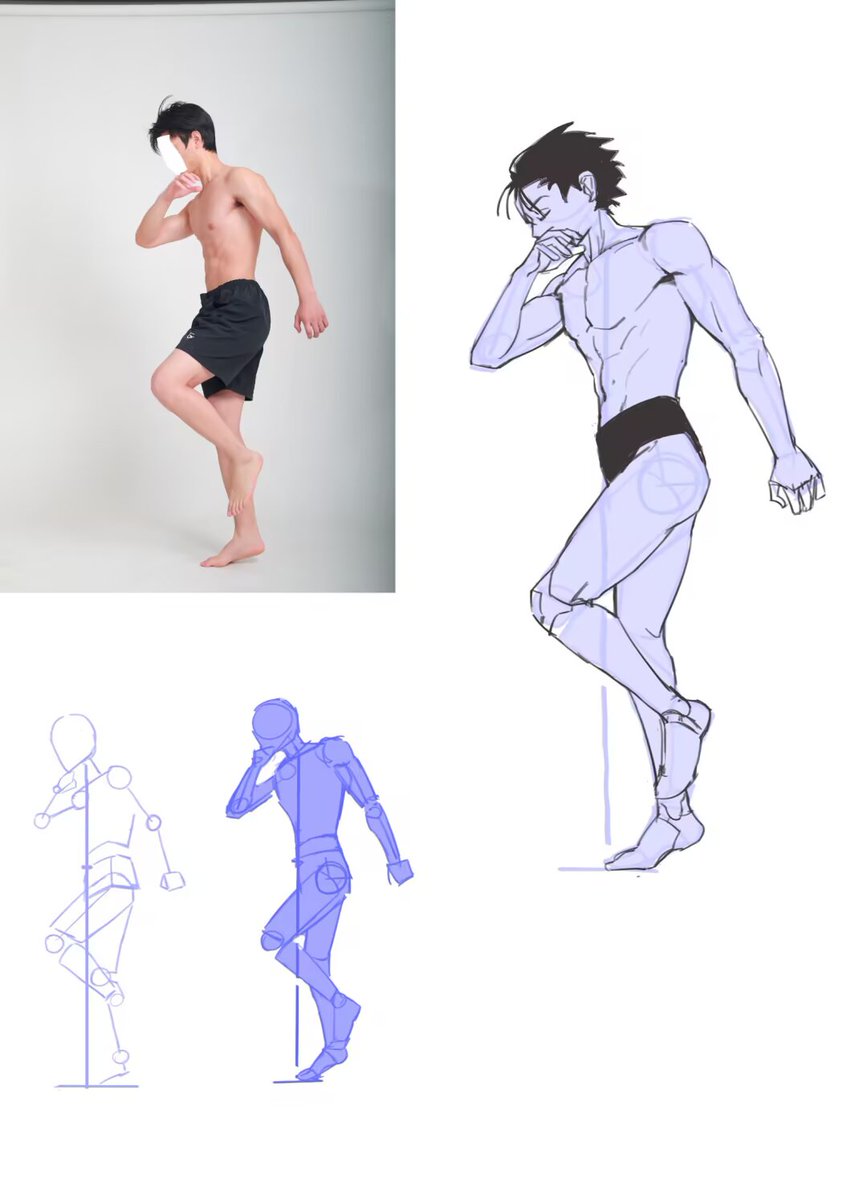 强迫岛崎亮来当我的人体模特（这个男人一直在折磨我，现在画速写终于能画一点了orz）