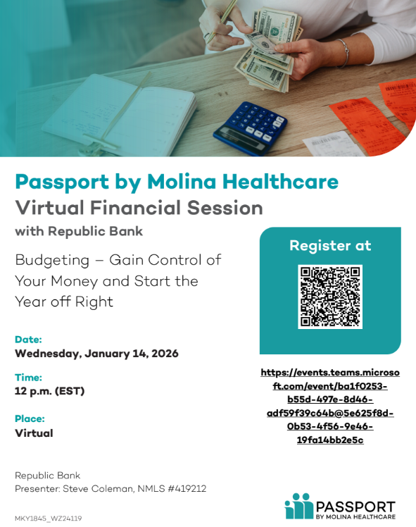 Need help with your budget? This is a free session with no travel required! Hopefully, you will find some helpful information to kickstart your new year!