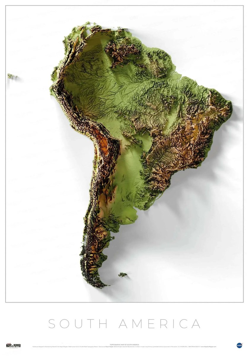 Topography of South America