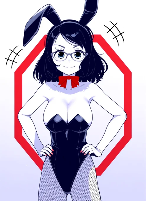 バニースーツ助っ人メイドさん。 羞恥心とはあまり縁が無い娘なので、どんな衣装でも堂々と着こなせます。