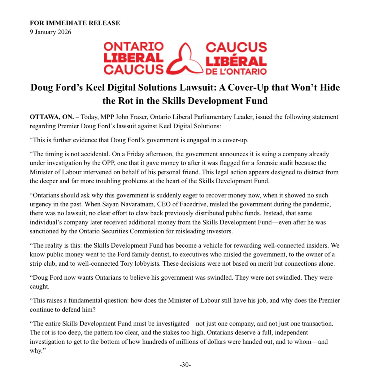 This government didn’t get swindled. It got caught.

Doug Ford’s lawsuit against Keel Digital Solutions won’t hide the rot inside the $2.5B Skills Development Fund.

This scandal demands a full, independent investigation.

#onpoli