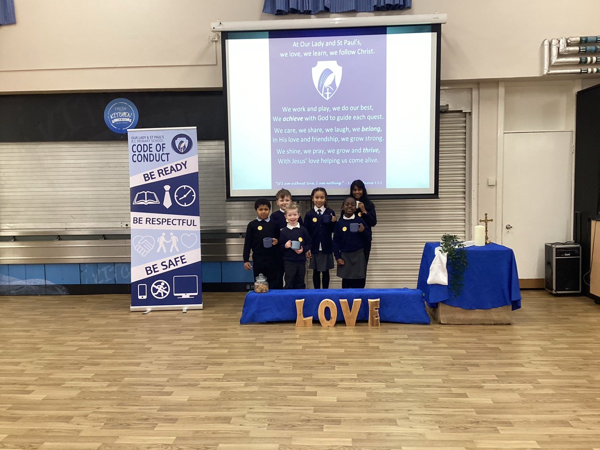 MrsAspinallOLSP's tweet photo. OLSP’s first ‘Hot Chocolate with the Head’ was definitely a highlight in my role so far! I couldn’t be more proud of these children. 💙 #olspSMSC https://t.co/GJFjCCrc04