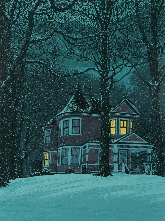 In for the Night
linocut by William H. Hays (b.1956)