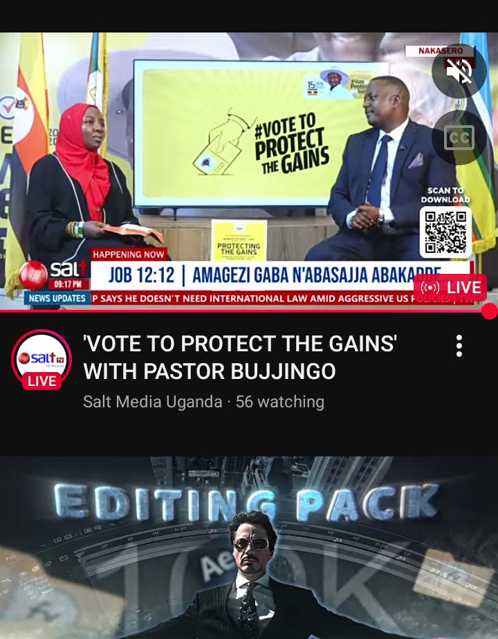 56 people watching now 😂😂😂it means even his own  followers are not watching his tv Ugandans are good people.