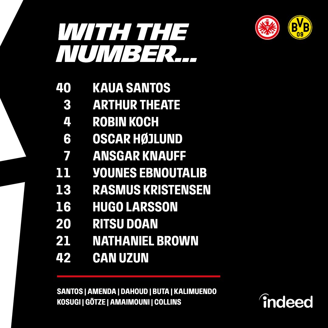 eintrachtint's tweet image. A new Eagle in the starting XI 🦅✨
#SGE