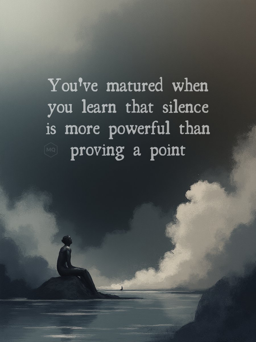 motivational's tweet image. Silence