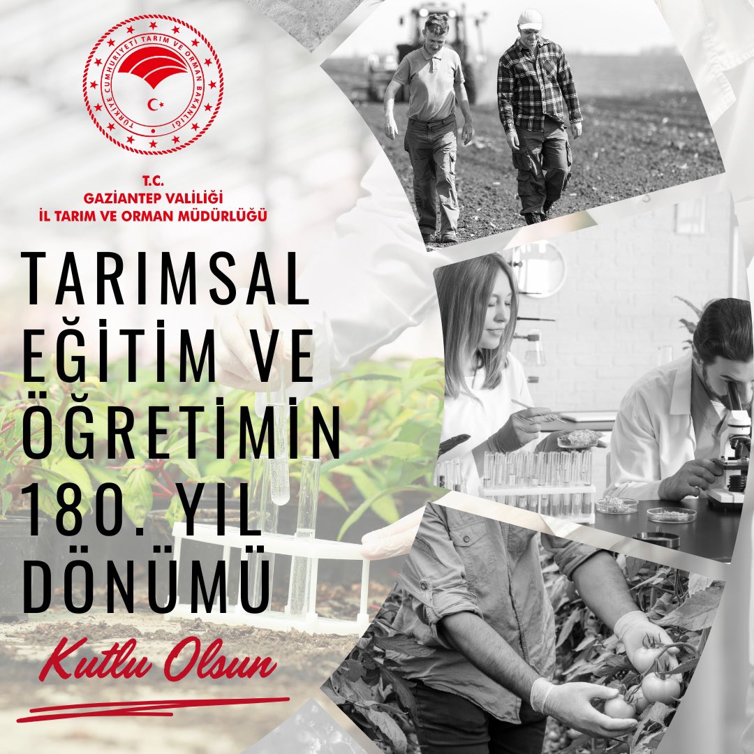 anteptarimill's tweet photo. 180 yıldır toprağı ilimle buluşturuyoruz.

Tarımsal ö��retimin 180. yıl dönümünde; bilgiyle beslenen üretimin, bilimle güçlenen tarımın önemini bir kez daha gururla vurguluyoruz.

Gazi Mustafa Kemal Atatürk’ün “Milli ekonominin temeli ziraattir” sözünden ilhamla, tarım eğitimine https://t.co/iGc9XiHcvl