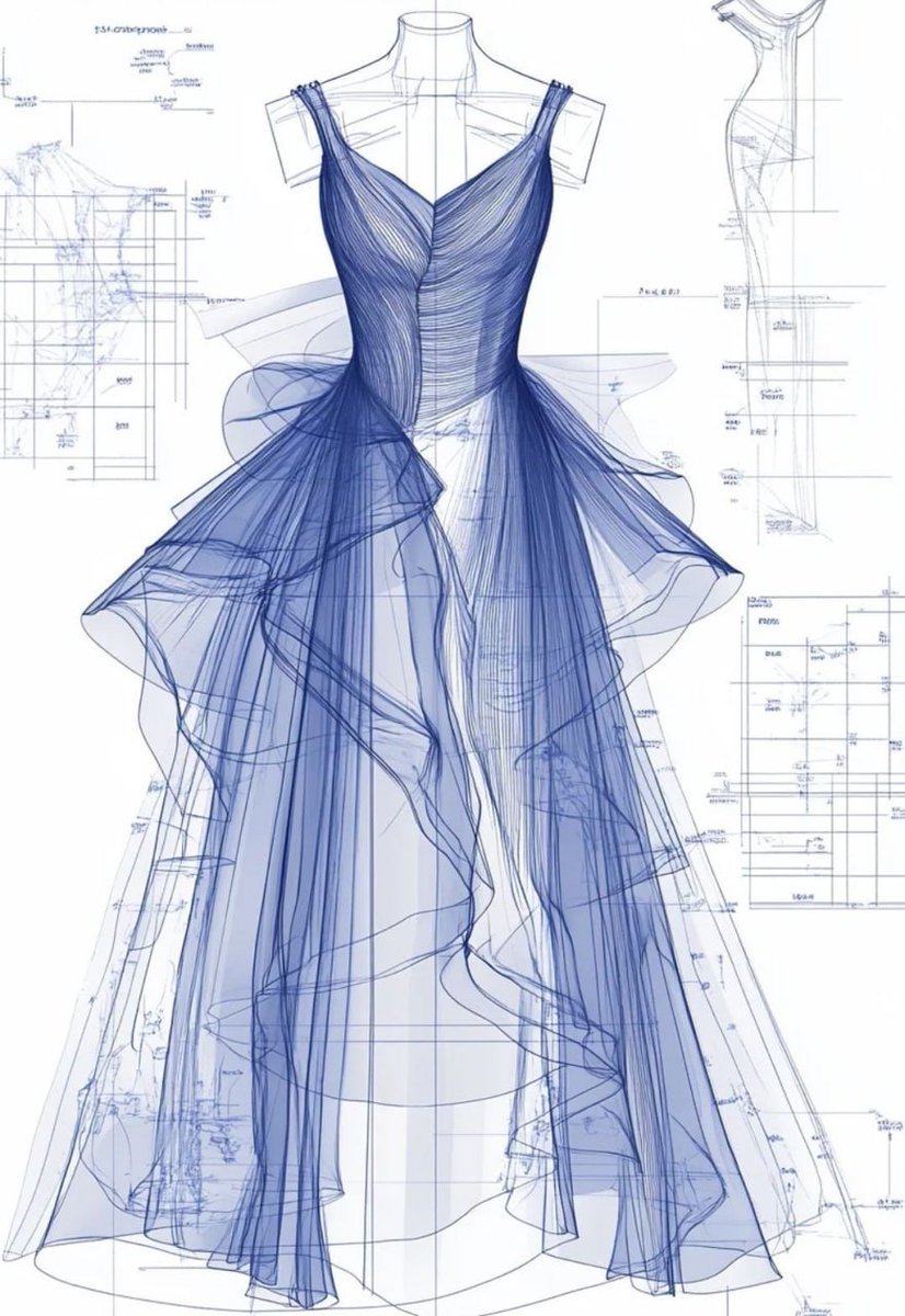 Anca94's tweet image. Where Art Meets Fashion: A Flowing Vision of Modern Elegance